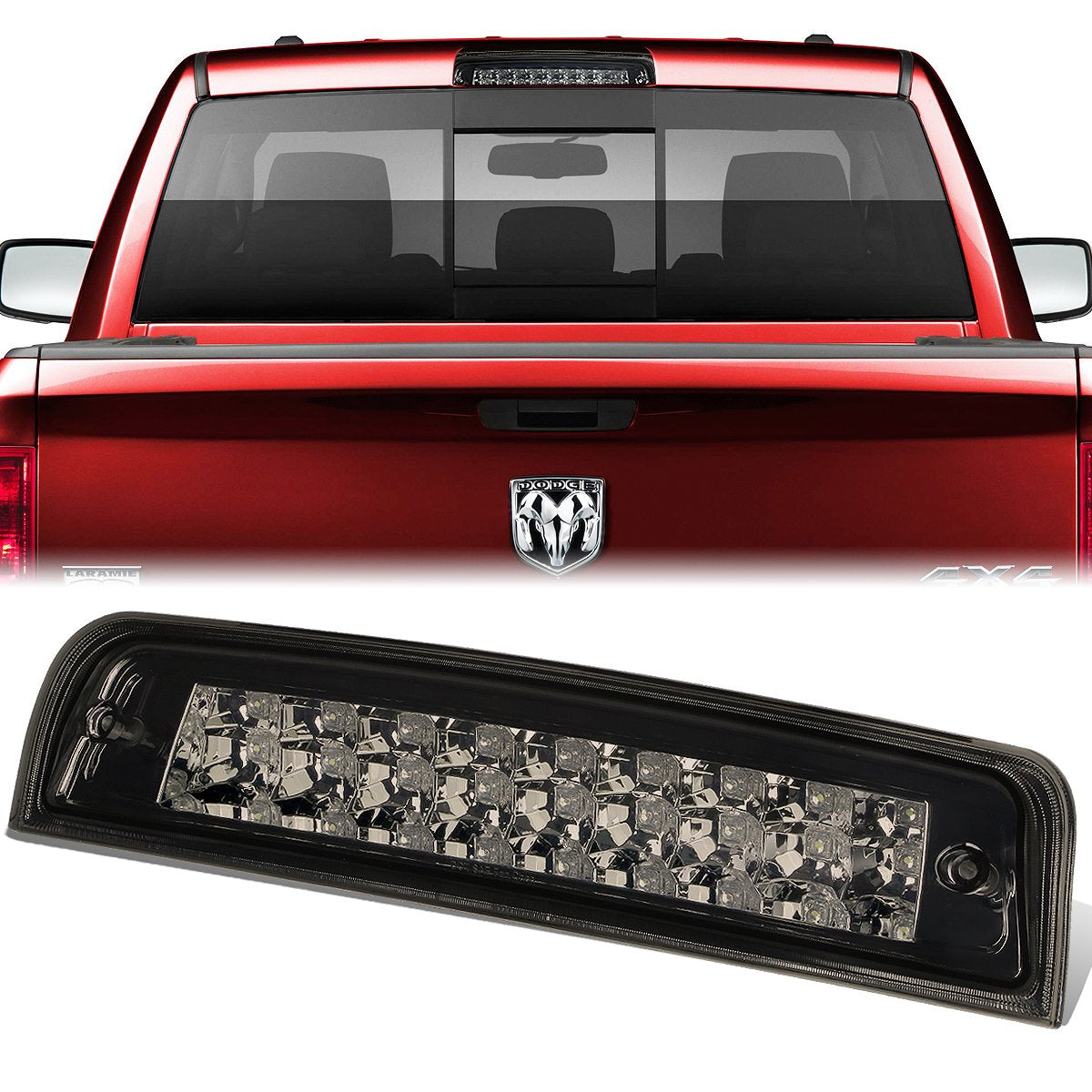 Nuvision Lighting, 09-17 Dodge Ram 1500 2500 3500 LED 3rd Brake Light+Cargo Lamp - Smoked Lens