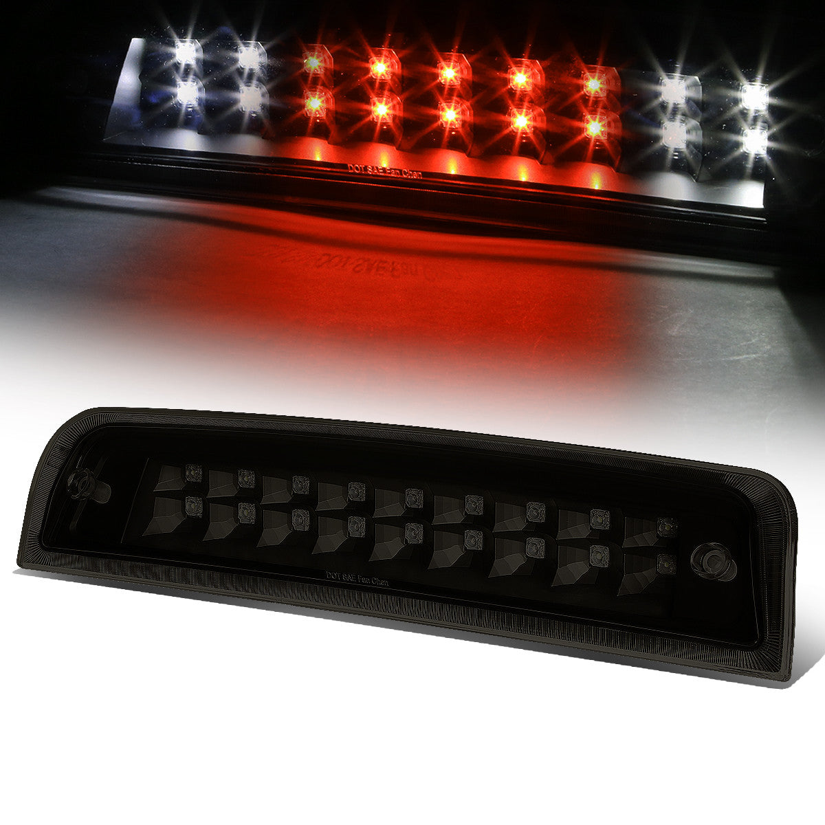 Nuvision Lighting, 09-17 Dodge Ram 1500 2500 3500 LED 3rd Brake Light+Cargo Lamp - Tinted Lens