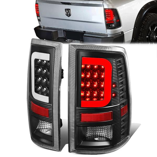 Nuvision Lighting, 09-17 Dodge Ram 1500 2500 3500 LED C-Bar Rear Brake Tail Lights - Black