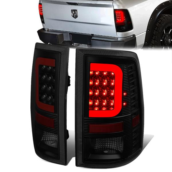 Nuvision Lighting, 09-17 Dodge Ram 1500 2500 3500 Red L-Bar LED Rear Brake Tail Lights - Tinted