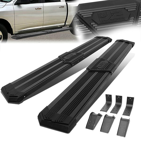 J2 Engineering, 09-20 Ram 1500/ 2500/ 3500 Crew Cab 10 in. Flat Step Bar Running Boards