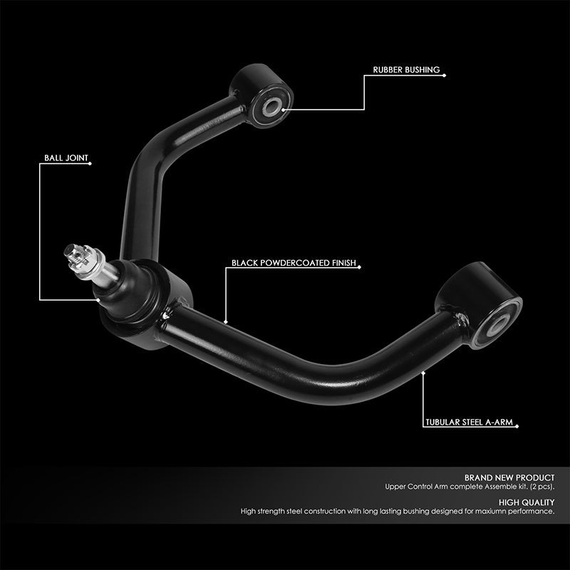 J2 Engineering, 09-22 Dodge Ram 1500 2 in. -4 in. Lift Front Upper Control Arms - Black