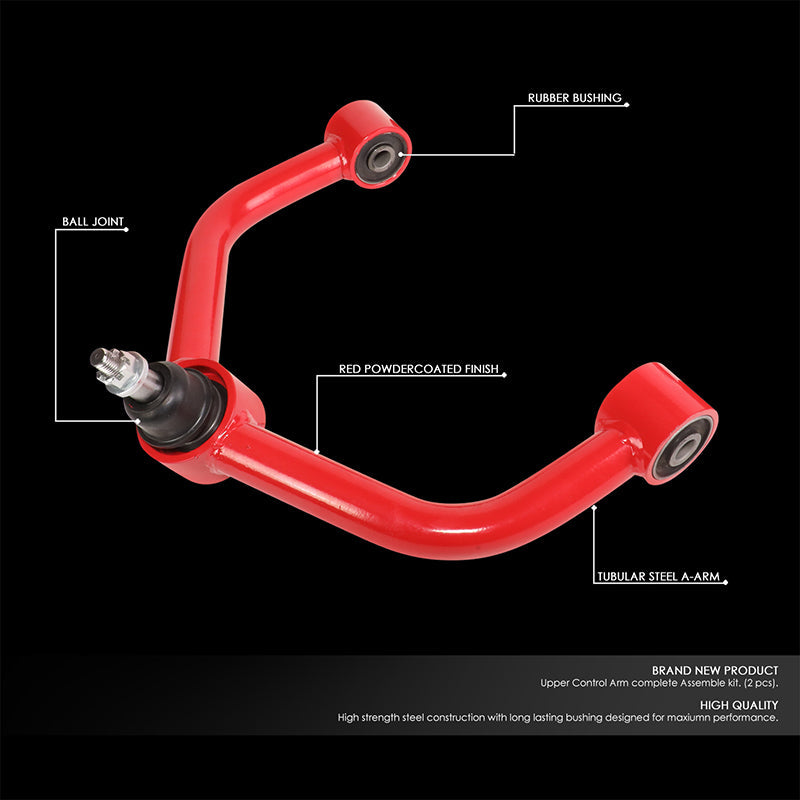 J2 Engineering, 09-22 Dodge Ram 1500 2 in. -4 in. Lift Front Upper Control Arms - Red