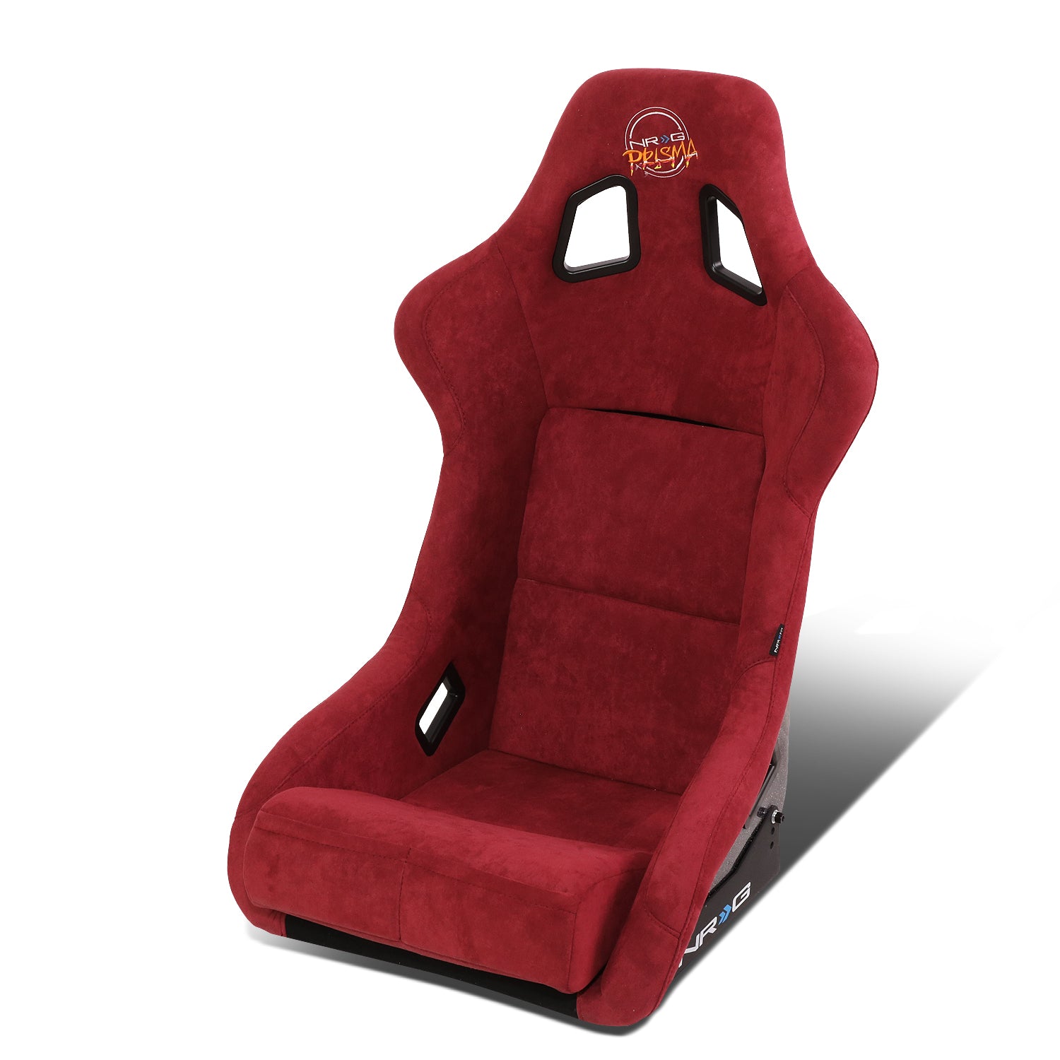 NRG Innovations, 1-Piece Large Maroon Alcantara Fabric Bucket Racing Seat - FRP-302MAR-PRISMA