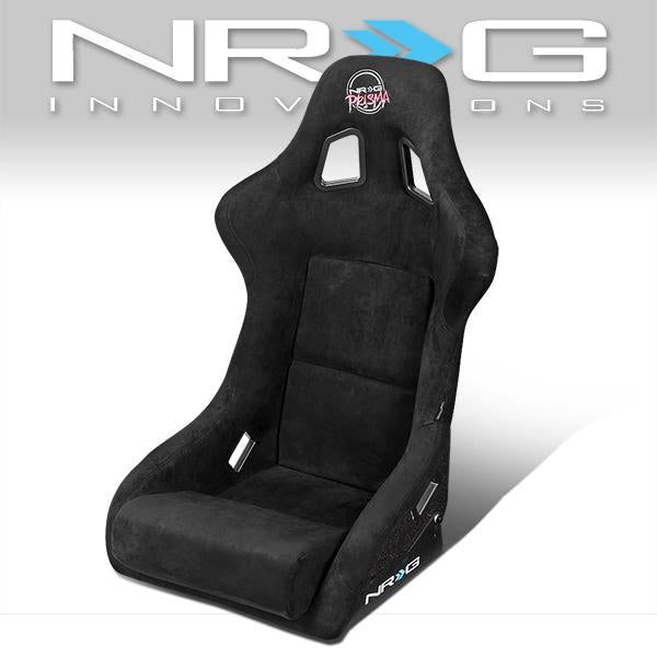 NRG Innovations, 1-Piece Large Size Alcantara Bucket Racing Seat - FRP-302BK