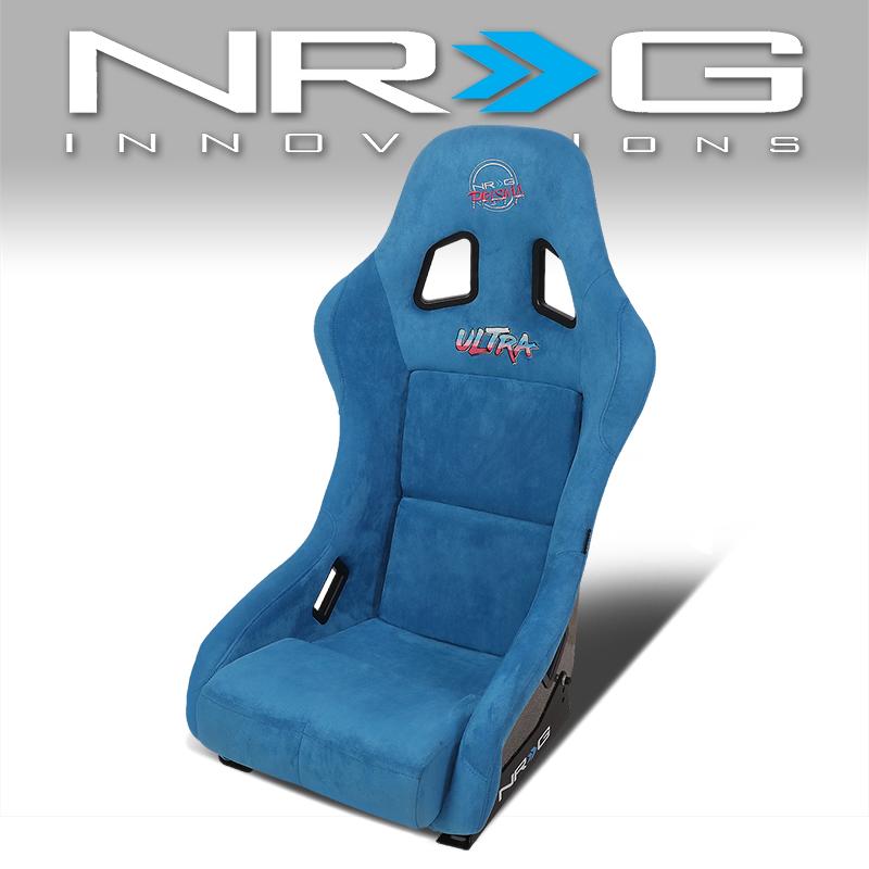 NRG Innovations, 1 Piece Medium Alcantara Prisma Ultra Fixed Bucket Racing Seat - FRP-303BL-ULTRA