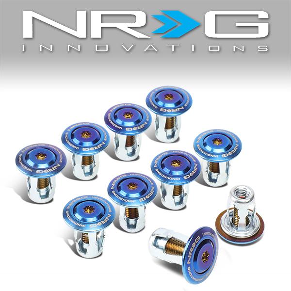 NRG Innovations, 10Pcs 20mm Wide Aluminum Fender Washer Kit - FW-200TT