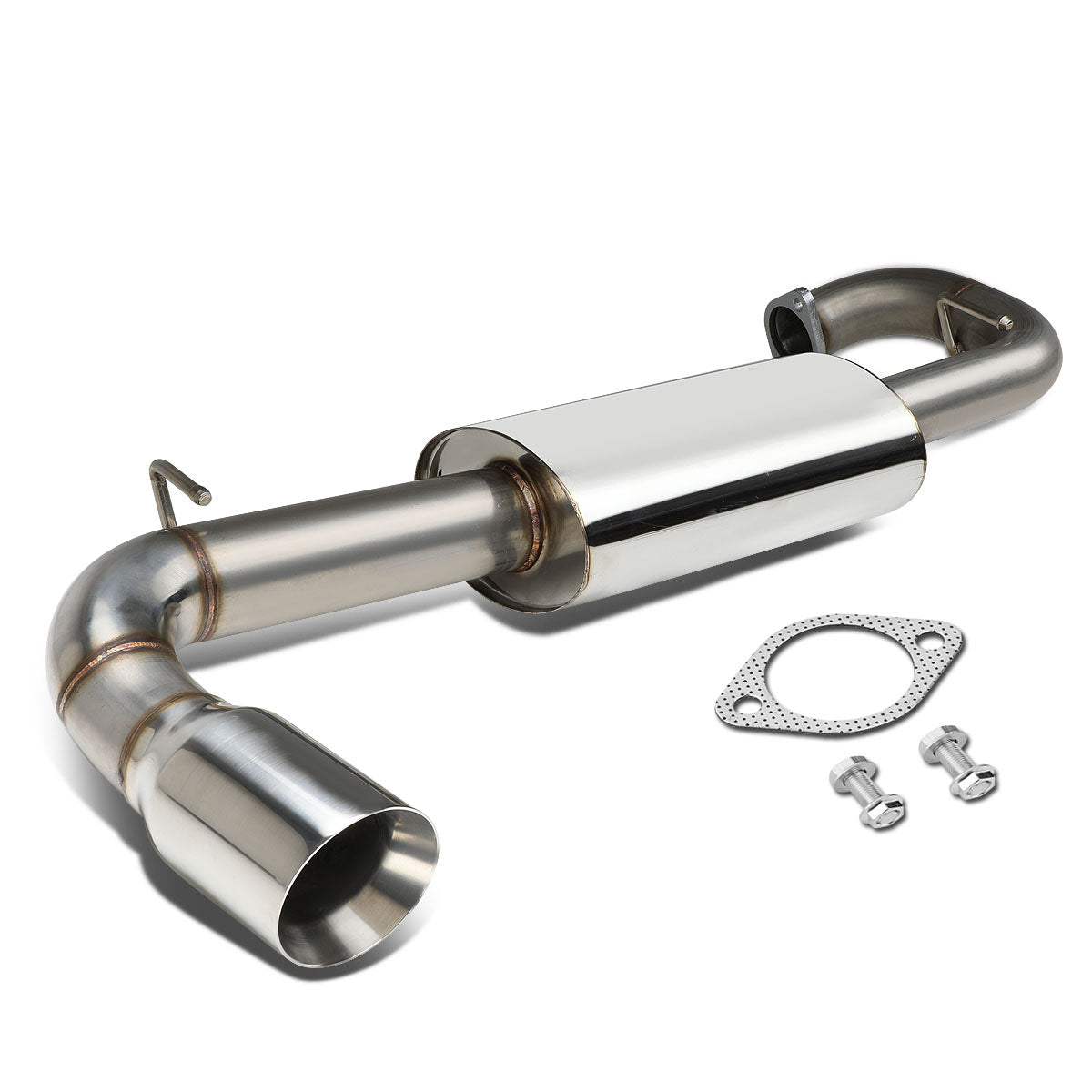 J2 Engineering, 11-16 Scion tC
 Axle Back Exhaust System - 4 in. Round Muffler Tip - 2.5 in. OD Inlet - Stainless Steel