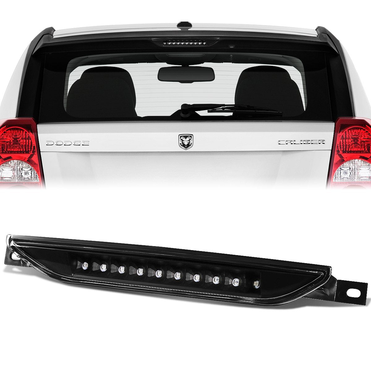 Nuvision Lighting, 11-17 Dodge Durango Jeep Grand Cherokee WK2 LED 3rd Brake Light - Black Housing