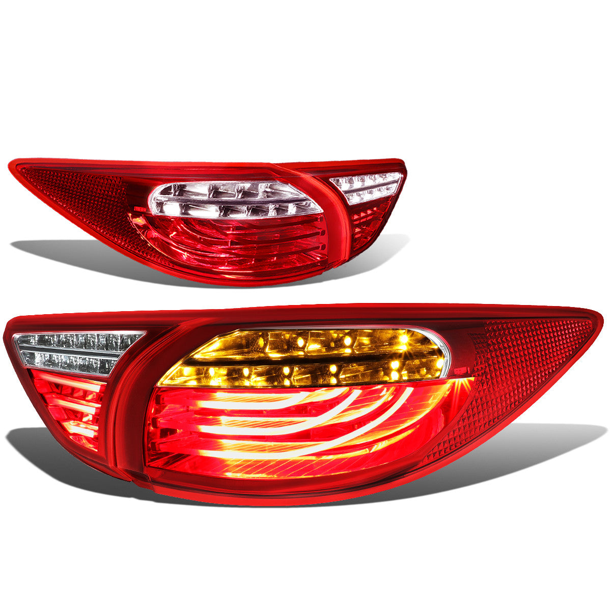 Nuvision Lighting, 13-16 Mazda CX-5 LED Rear Brake Tail Lights - Red/Clear Housing