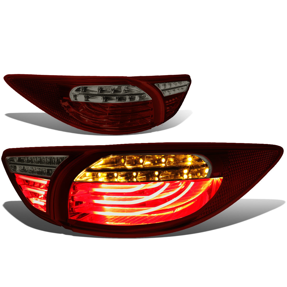 Nuvision Lighting, 13-16 Mazda CX-5 LED Rear Brake Tail Lights - Red/Smoked Housing