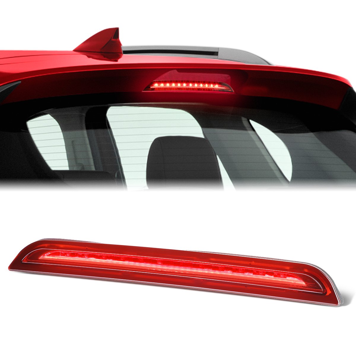 Nuvision Lighting, 13-16 Mazda CX-5 Red Lens LED Strip 3rd Brake Light - Red Lens