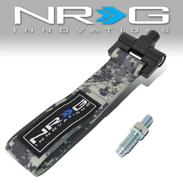 NRG Innovations, 13-20 Ford Escape 15-19 Mustang Bumper Tow Hook Strap - TOW-175CM2