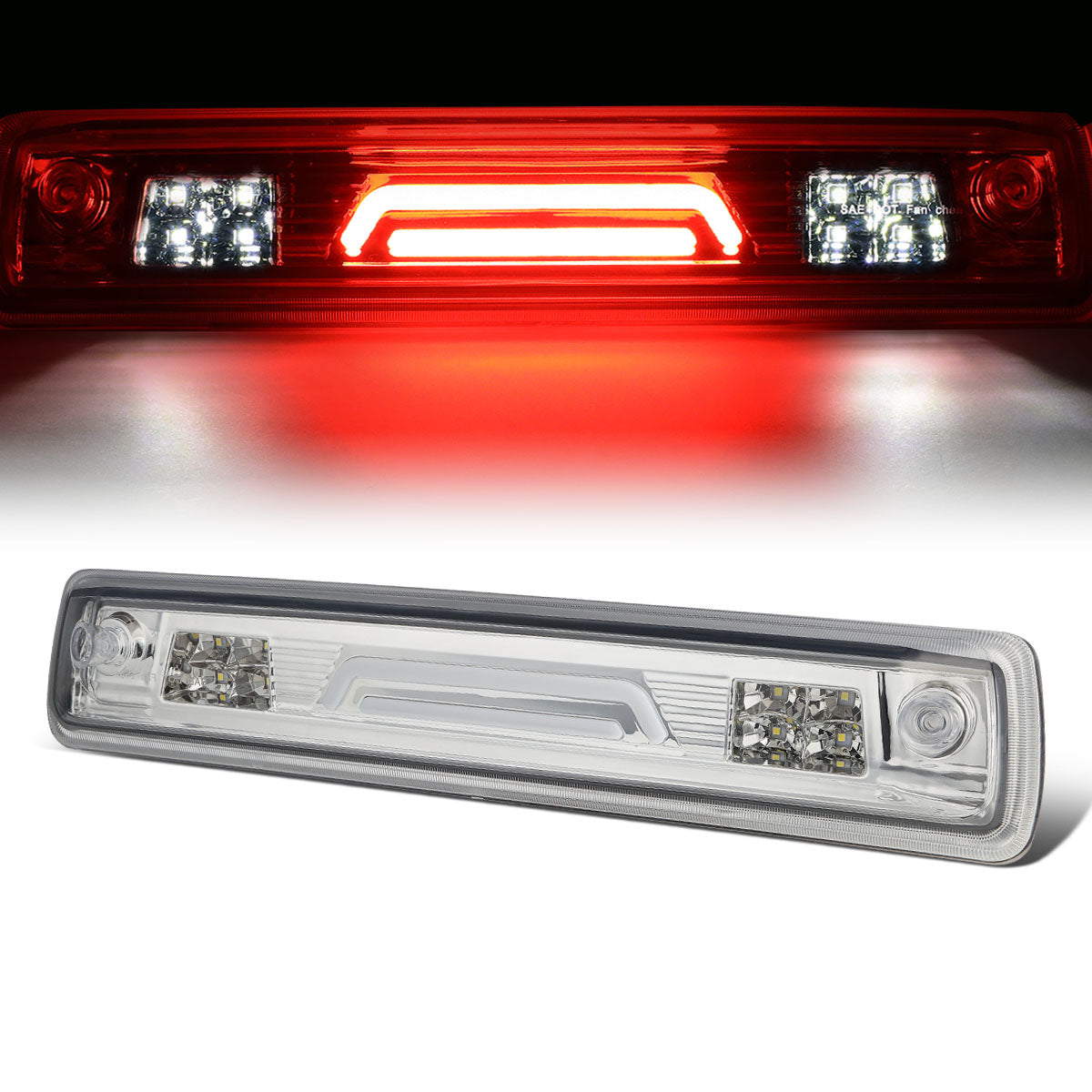 Nuvision Lighting, 15-18 Chevy Colorado GMC Canyon LED Bar 3rd Brake Light+Cargo Lamp - Clear Lens