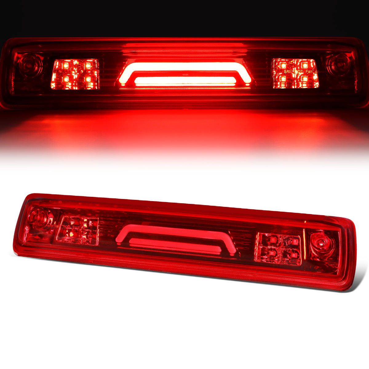 Nuvision Lighting, 15-18 Chevy Colorado GMC Canyon LED Bar 3rd Brake Light+Cargo Lamp - Red Lens