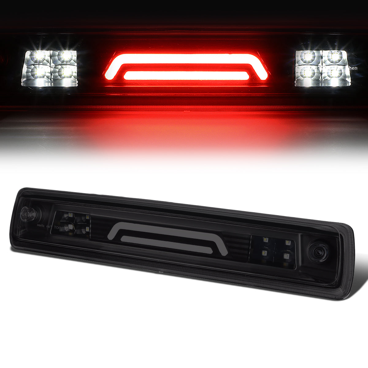 Nuvision Lighting, 15-18 Chevy Colorado GMC Canyon LED Bar 3rd Brake Light+Cargo Lamp - Tinted Lens