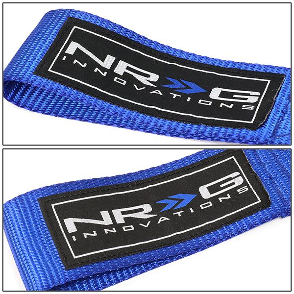 NRG Innovations, 15-19 Audi A3 S3 08-19 A5 S5 Bumper Tow Hook Strap - TOW-A4BL