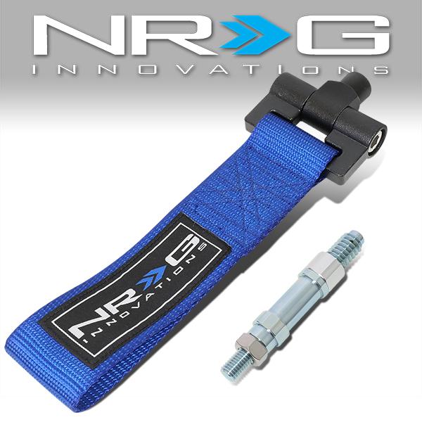 NRG Innovations, 15-19 Audi A3 S3 08-19 A5 S5 Bumper Tow Hook Strap - TOW-A4BL