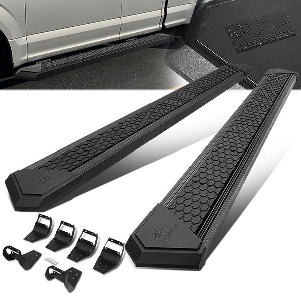 J2 Engineering, 15-20 Ford F150 F250 F350 Extended Super Cab 8 in. Flat Step Bar Running Board - Black