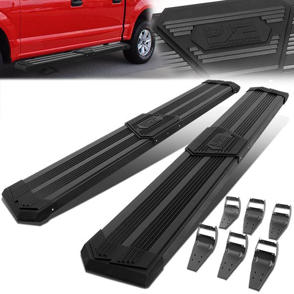 J2 Engineering, 15-20 Ford F150 F250 F350 Super Crew Cab 10 in. Wide Step Bar Running Board - Black