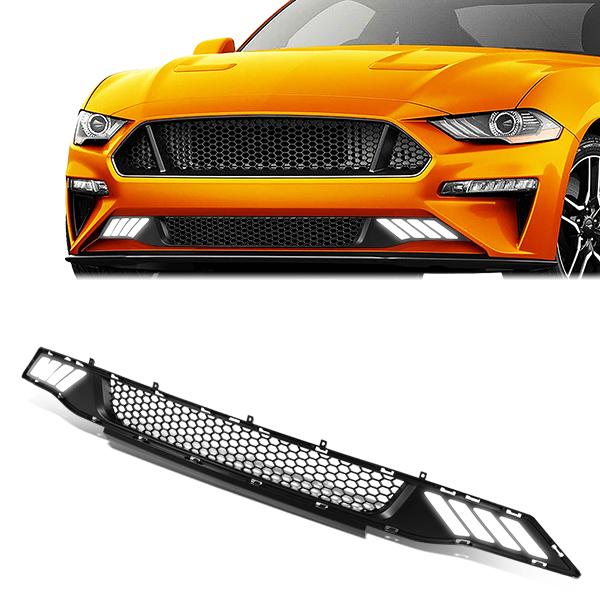 CAAP, 18-19 Ford Mustang 2.3L 5.0L Front Lower Bumper Grille - Honeycomb Mesh - Black