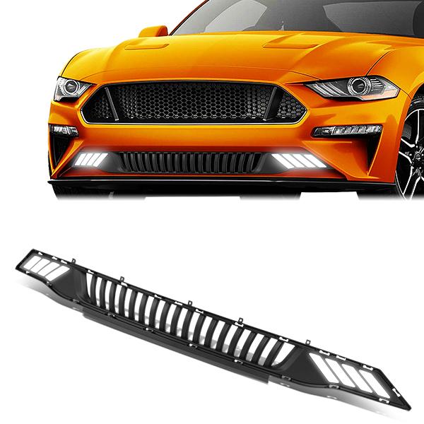 CAAP, 18-19 Ford Mustang 2.3L 5.0L Front Lower Bumper Grille - Vertical Fence Style - Black