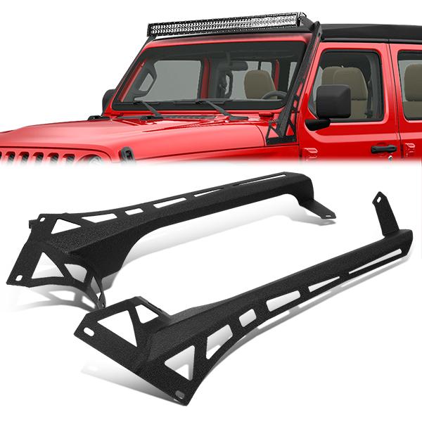 CAAP, 18-20 Jeep Wrangler JL 50"- 52" Windshield LED Light Bar Mounting Bracket