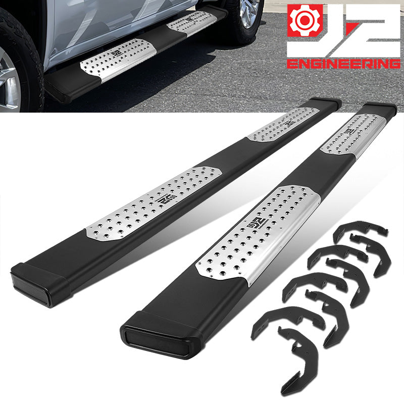 J2 Engineering, 19-22 Chevy Silverado GMC Sierra Crew Cab 6.5 in. Flat Step Running Boards