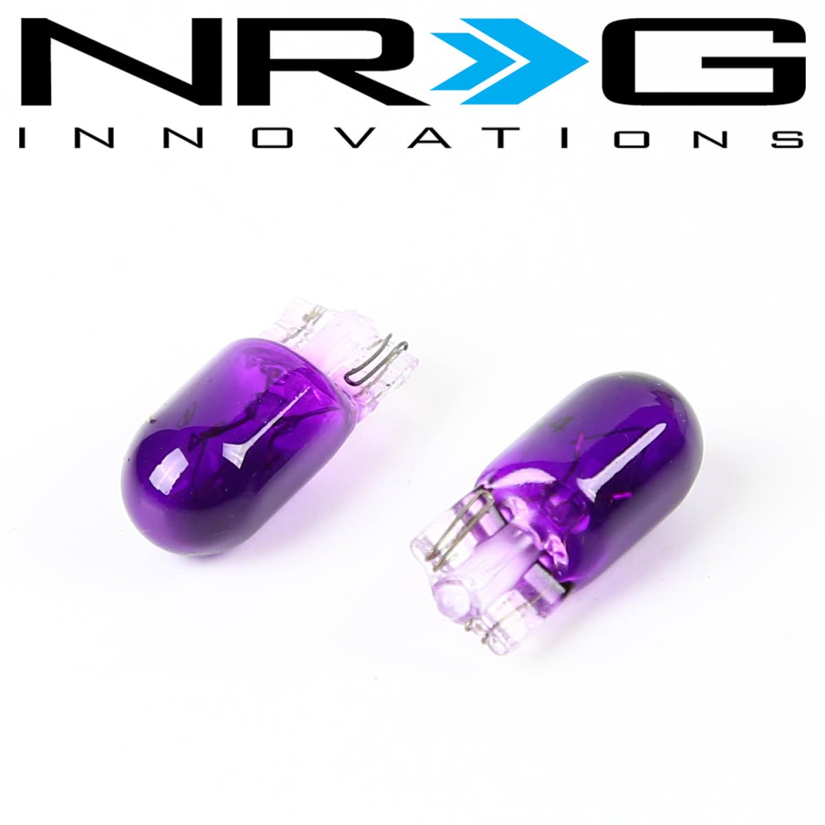 NRG Innovations, 2Pcs 12V 194 Socket Interior Mini Light Bolbs - Purple - OP-194P