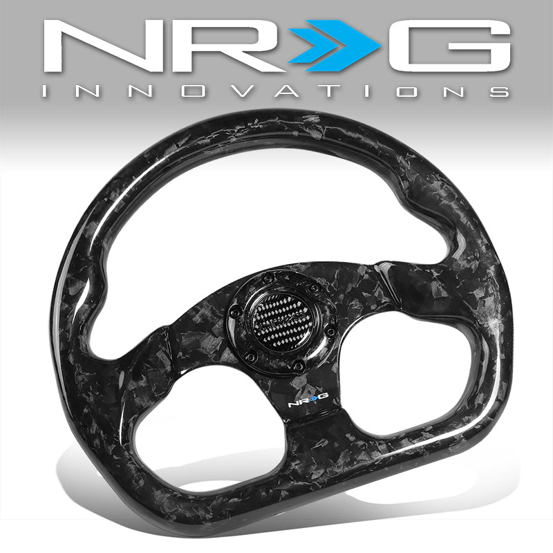 NRG Innovations, 320mm Flat Bottom Carbon Fiber Spoke Steering Wheel - ST-009FC-BK