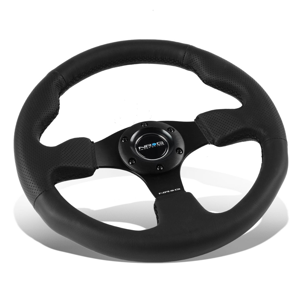 NRG Innovations, 320mm Leather Grip Steering Wheel - RST-012R