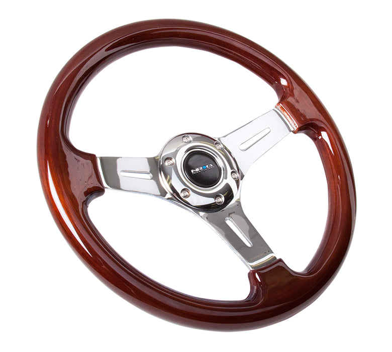 NRG Innovations, 330mm Wood Grain Grip Steering Wheel - ST-015-1CH