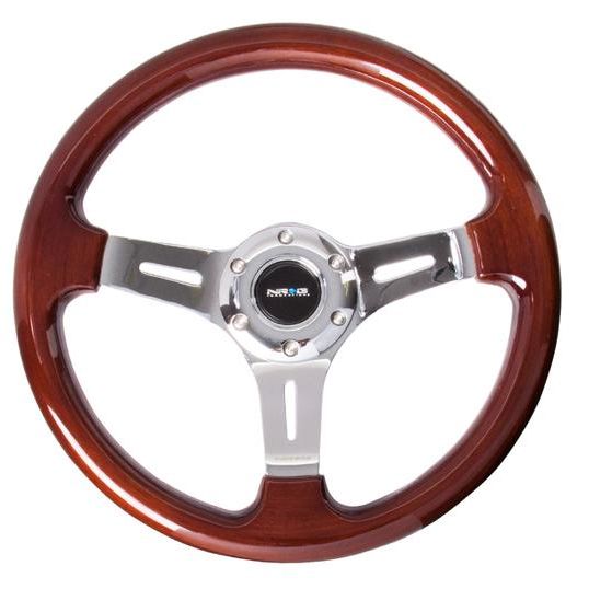 NRG Innovations, 330mm Wood Grain Grip Steering Wheel - ST-015-1CH