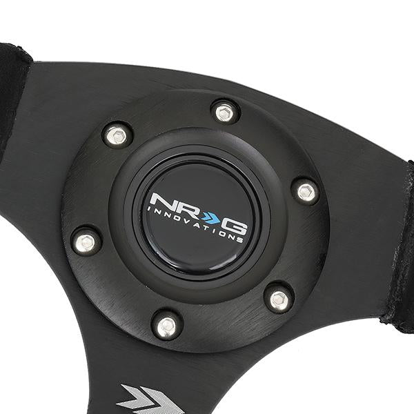 NRG Innovations, 350mm 2.5 in. Deep Dish Alcantara Grip Steering Wheel - RST-023MB-SA