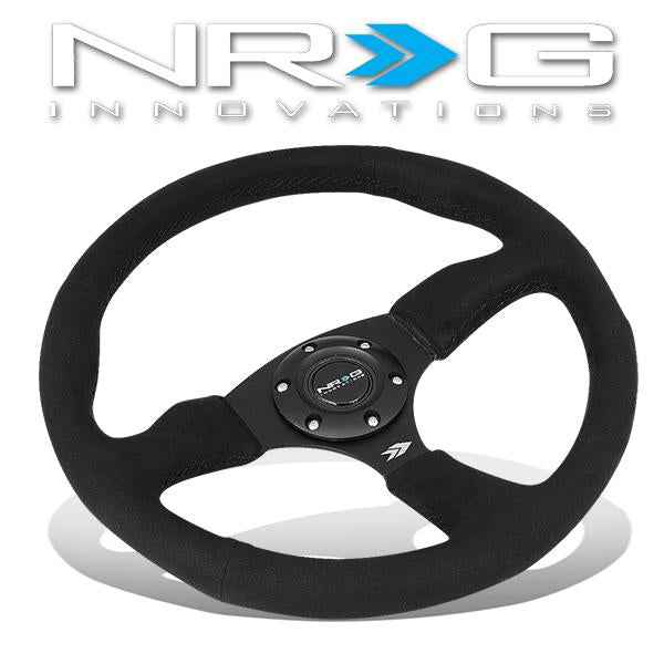 NRG Innovations, 350mm 2.5 in. Deep Dish Alcantara Grip Steering Wheel - RST-023MB-SA