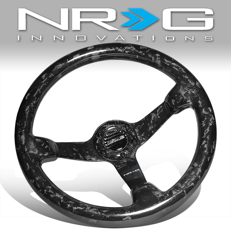 NRG Innovations, 350mm 3 in. Deep Dish Carbon Fiber Spoke Steering Wheel - ST-036FC