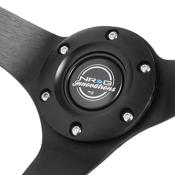 NRG Innovations, 350mm 3 in. Deep Dish Micro Fiber Grip Steering Wheel - RST-036MB-SA-H