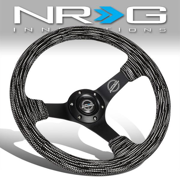 NRG Innovations, 350mm 3 in. Deep Dish Micro Fiber Grip Steering Wheel - RST-036MB-SA-H