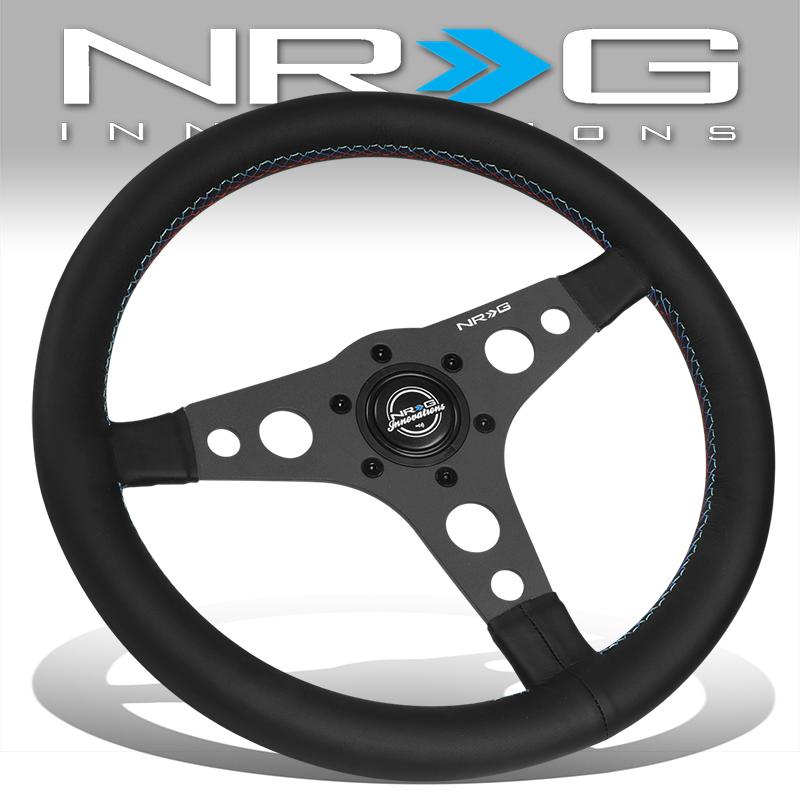 NRG Innovations, 350mm M-Stitching Style Aluminum Steering Wheel - RST-068