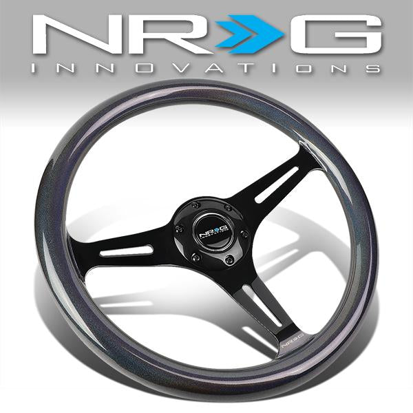 NRG Innovations, 350mm Spakle Colored Wood Grip Steering Wheel - ST-015BC-CN