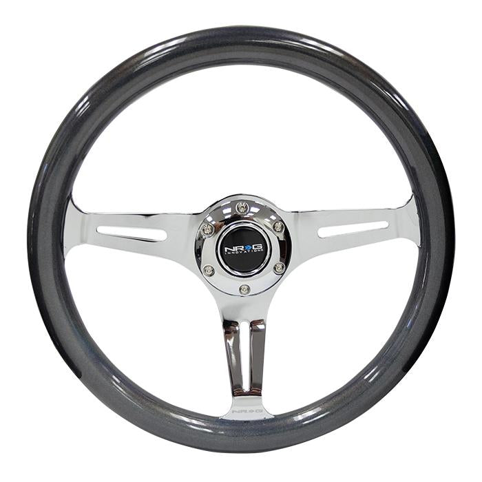 NRG Innovations, 350mm Spakle Colored Wood Grip Steering Wheel - ST-015CH-CN