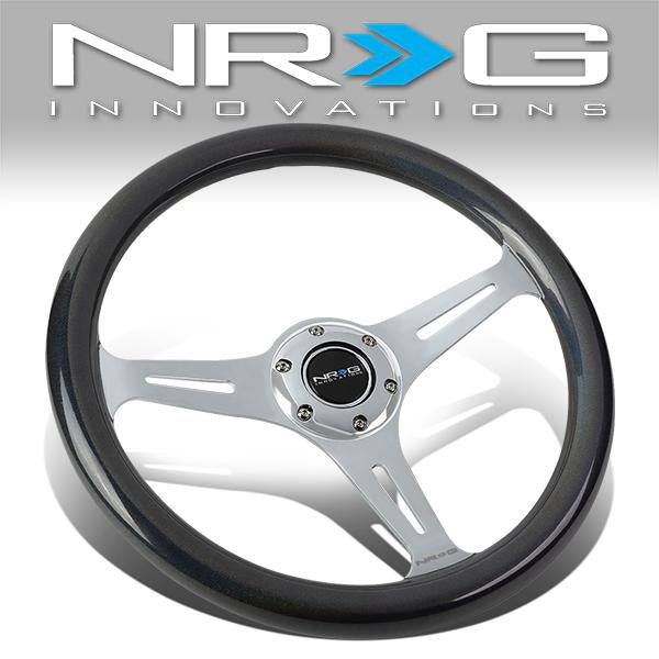 NRG Innovations, 350mm Spakle Colored Wood Grip Steering Wheel - ST-015CH-CN