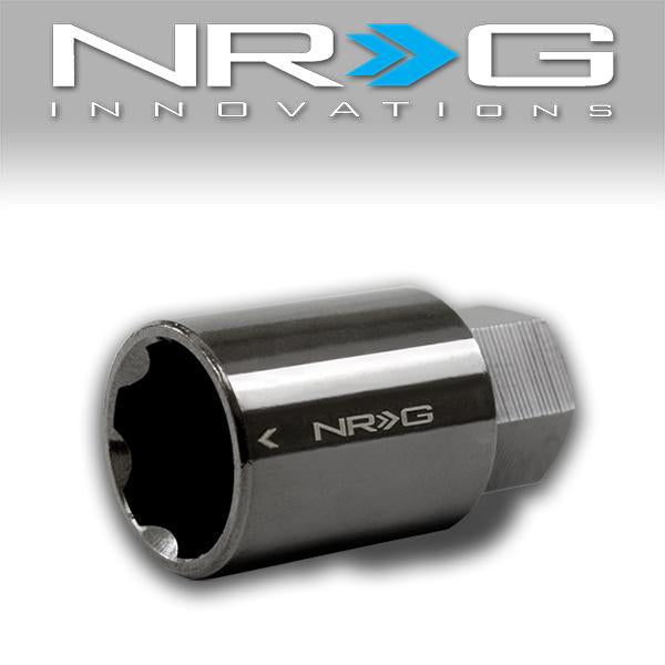 NRG Innovations, 3/8 in. Drive Lug Nuts Lock Key Socket - Black Chrome