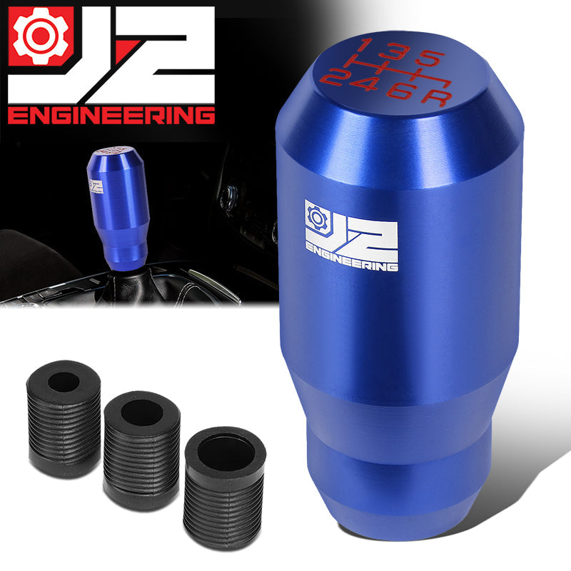 J2 Engineering, 38mm W X 79mm H Cylindrical Design Aluminum Shift Knob [A Variety of Color Options]