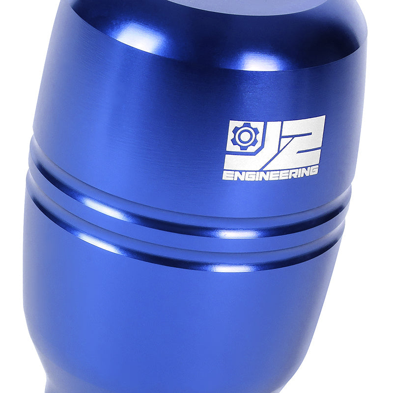 J2 Engineering, 39mm W X 95mm H 6-Speed Barrel Type Cylindrical Shape Aluminum Shift Knob [A Variety of Color Options]