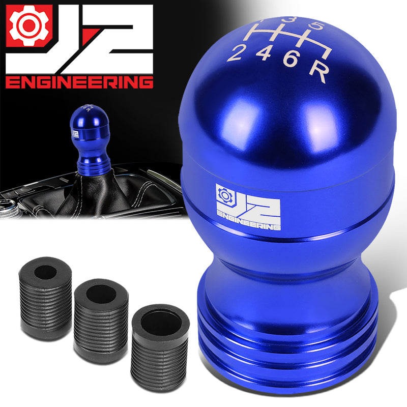 J2 Engineering, 40mm W X 70mm H 6-Speed Teardrop Shape Aluminum Shift Knob [A Variety of Color Options]