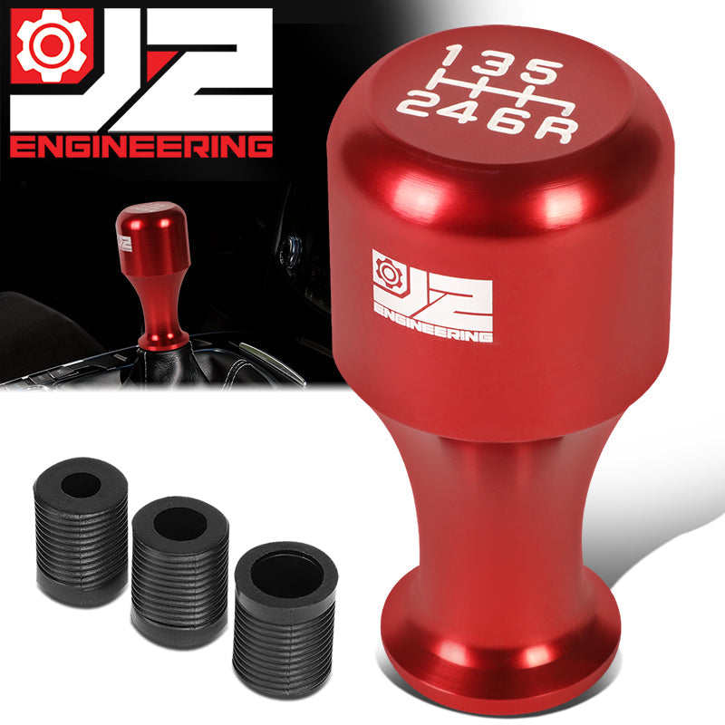 J2 Engineering, 40mm W X 80mm H 6-Speed Cylindrical Wine Cup Aluminum Shift Knob [A Variety of Color Options]