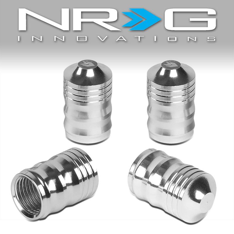 NRG Innovations, 4Pcs Aluminum Wheel Air Port Dust Valve Stem Caps - VS-100SL