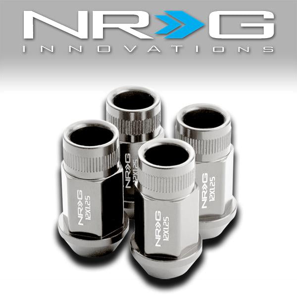 NRG Innovations, 4Pcs M12 x 1.25 Open-End 1.75 L in. Aluminum Lug Nuts [A variety of color options]