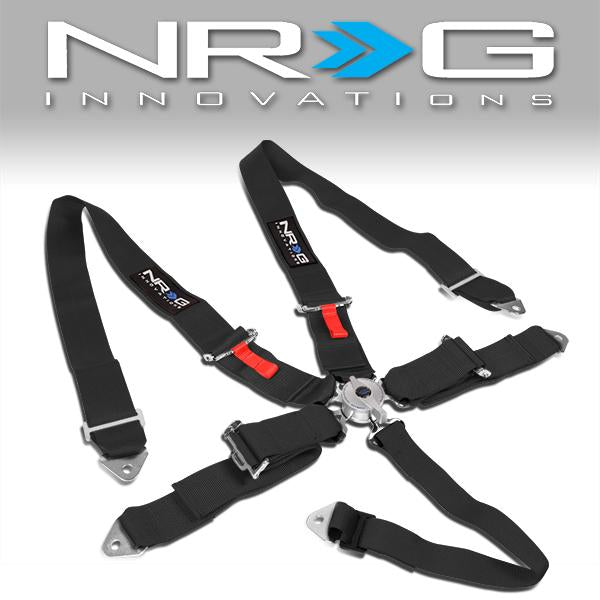 NRG Innovations, 5-Point 3 in. Width Seat Belt Harness w/Cam-Lock Buckle - SBH-R6PCBK